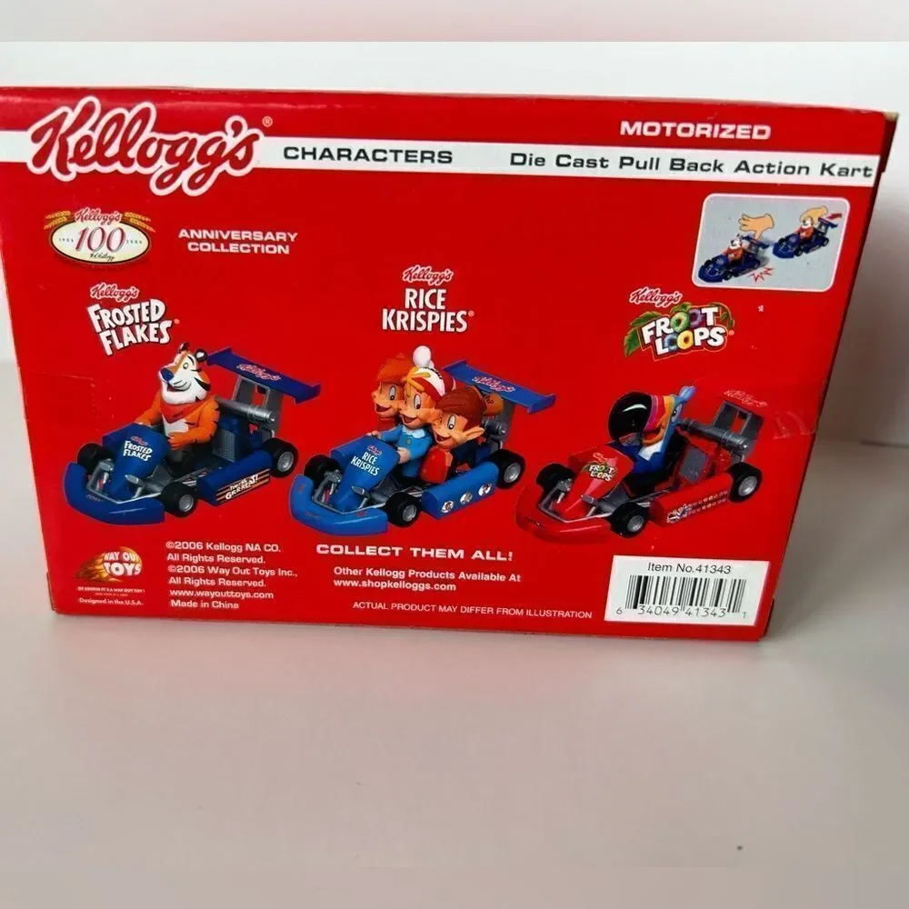Kelloggs’s Rice Krispies Snap Crackle Pop 100 Anniversary Die Cast Action Kart